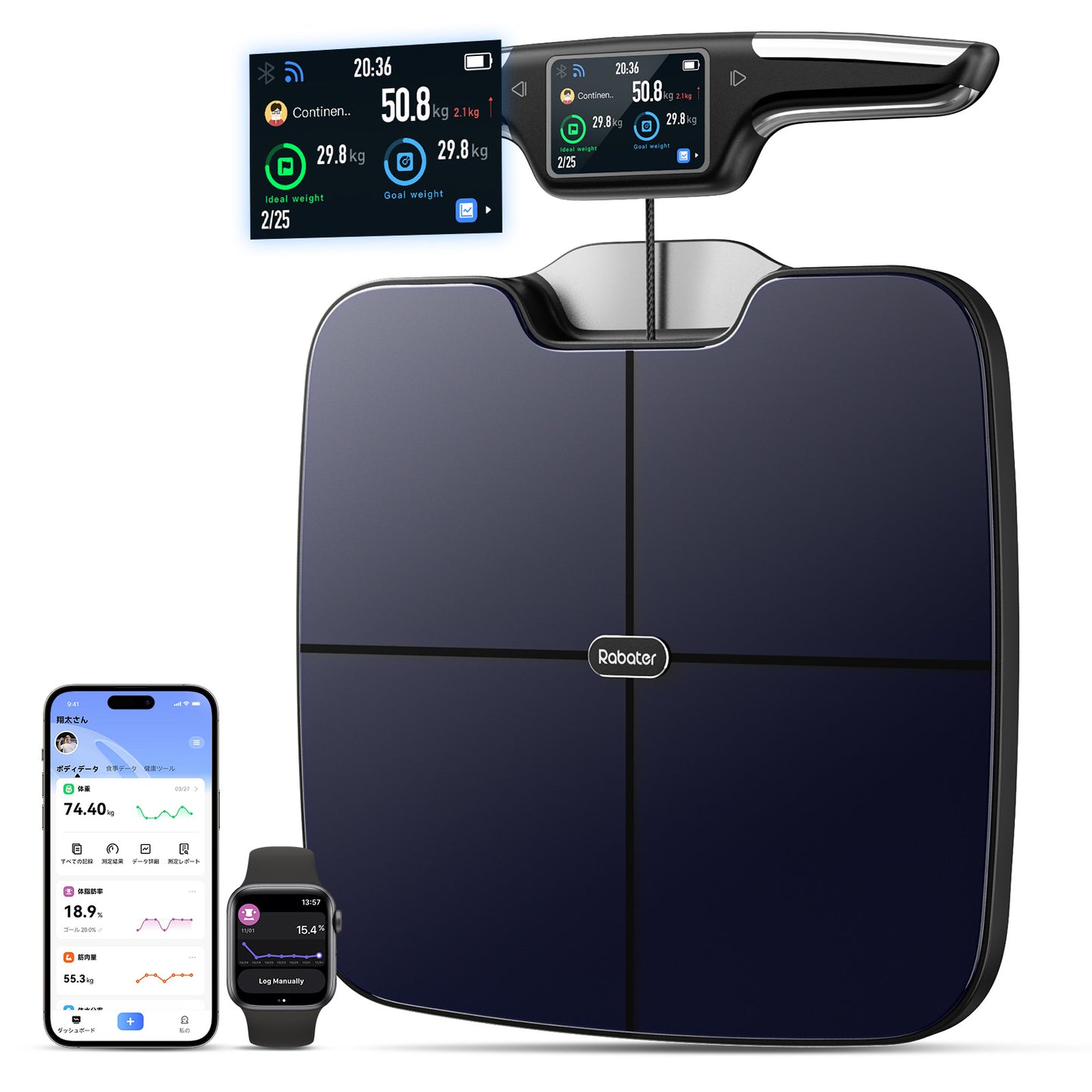 体重計CF577BLEブラック WIFI対応 体組成計