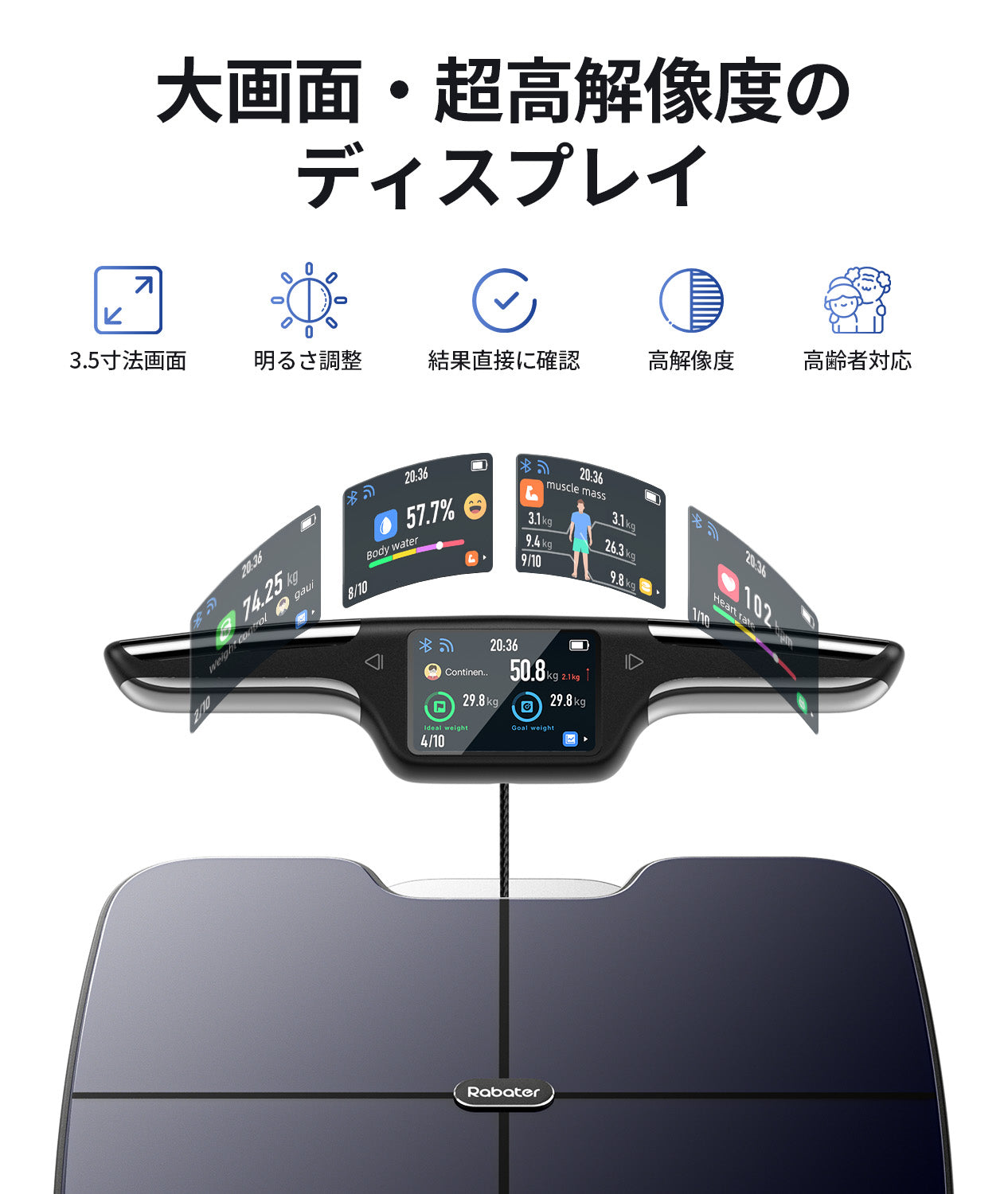 体重計CF577BLEブラック WIFI対応 体組成計