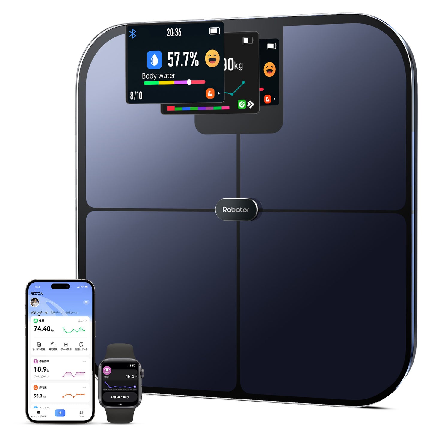体重計CF588BLEブラック Bluetooth対応 体組成計
