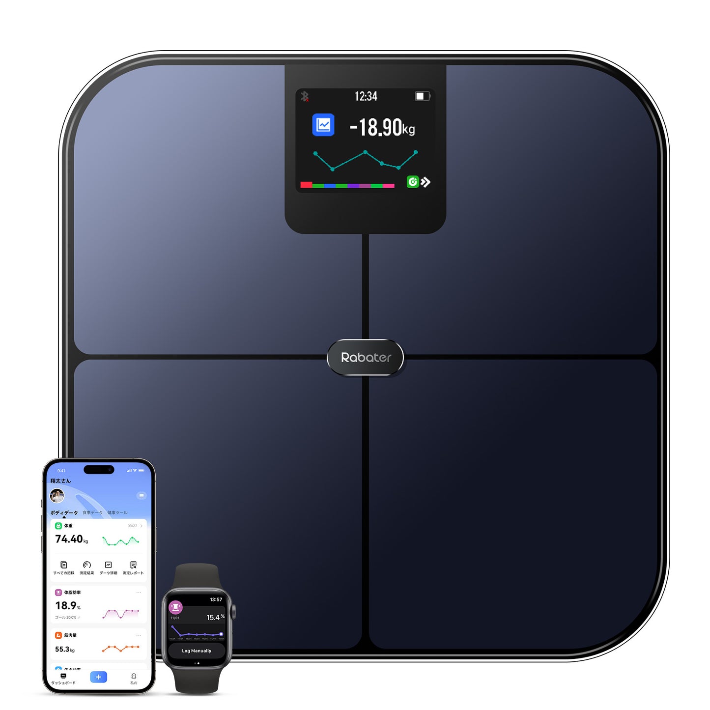 体重計CF588BLEブラック Bluetooth対応 体組成計