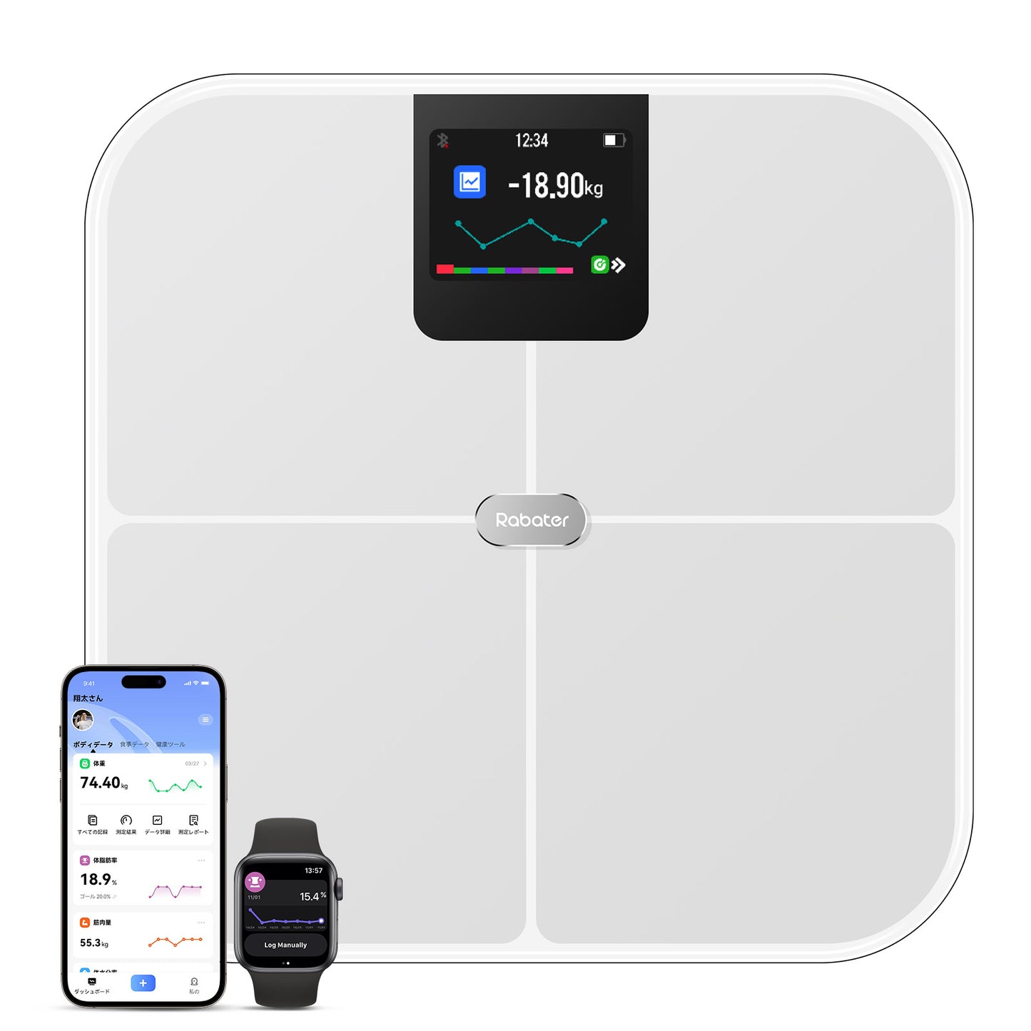 体重計CF588BLEホワイト Bluetooth対応 体組成計
