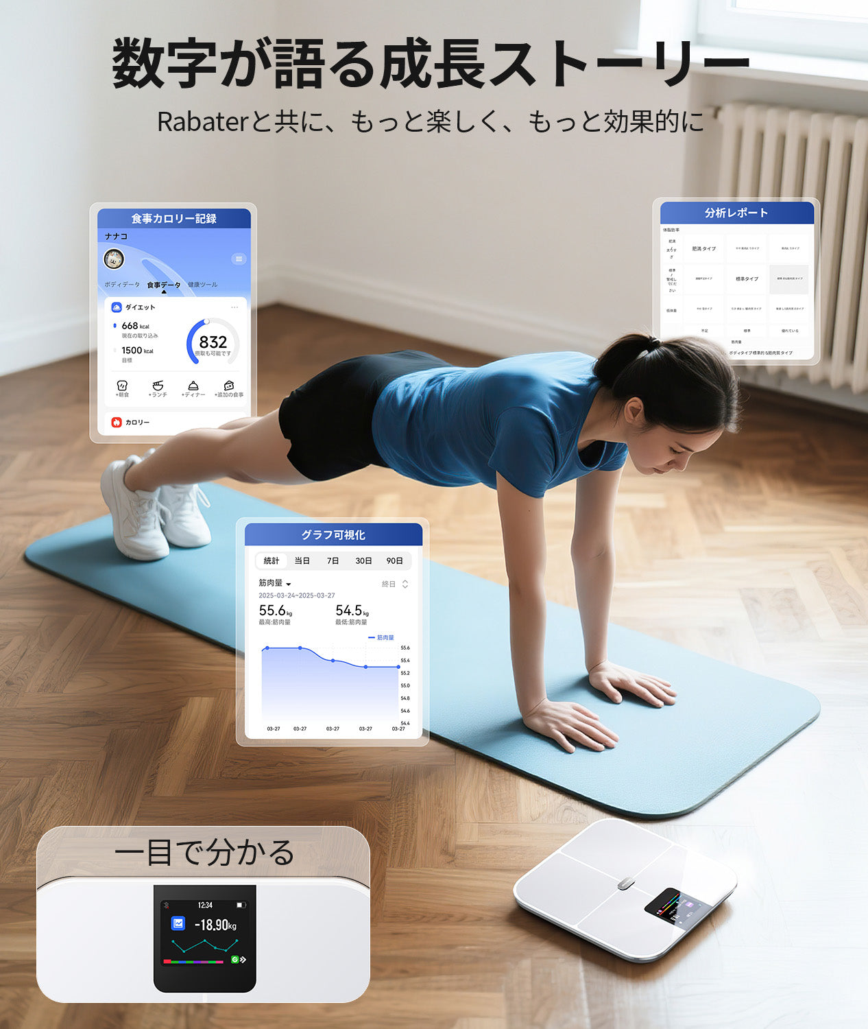 体重計CF588BLEホワイト Bluetooth対応 体組成計
